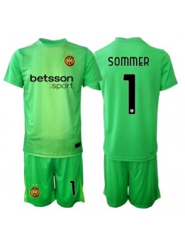 Inter Milan Yann Sommer #1 Målvakt Replika Tredje Kläder Barn 2025-26 Kortärmad (+ byxor)